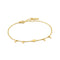 Gold Geometry Drop Discs Bracelet